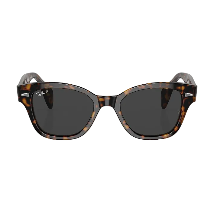 Ray Ban Men Square Frame Light Brown Sunglasses