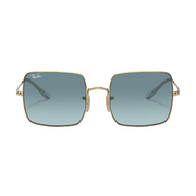 Ray Ban Men Square Frame Shiny Metallic Gold Sunglasses