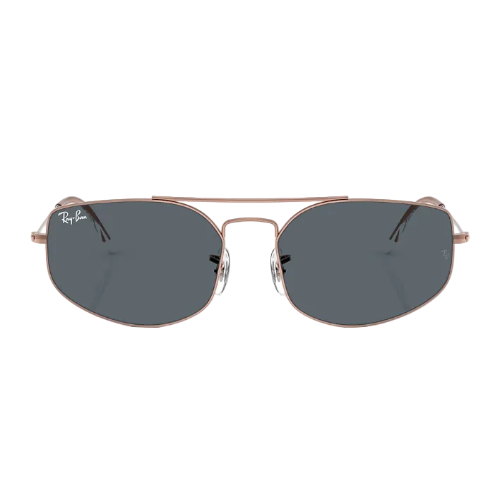 Ray Ban Men Irregular Frame Shiny Mettalic Gold Sunglasses