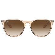 Ray Ban Women  Phantos Frame Polished Transparent Brown Sunglasses