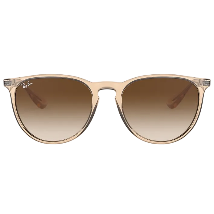 Ray Ban Women  Phantos Frame Polished Transparent Brown Sunglasses