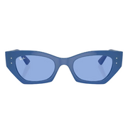 Ray Ban Men Irregular Frame Polished Electric Blue Sunglasses