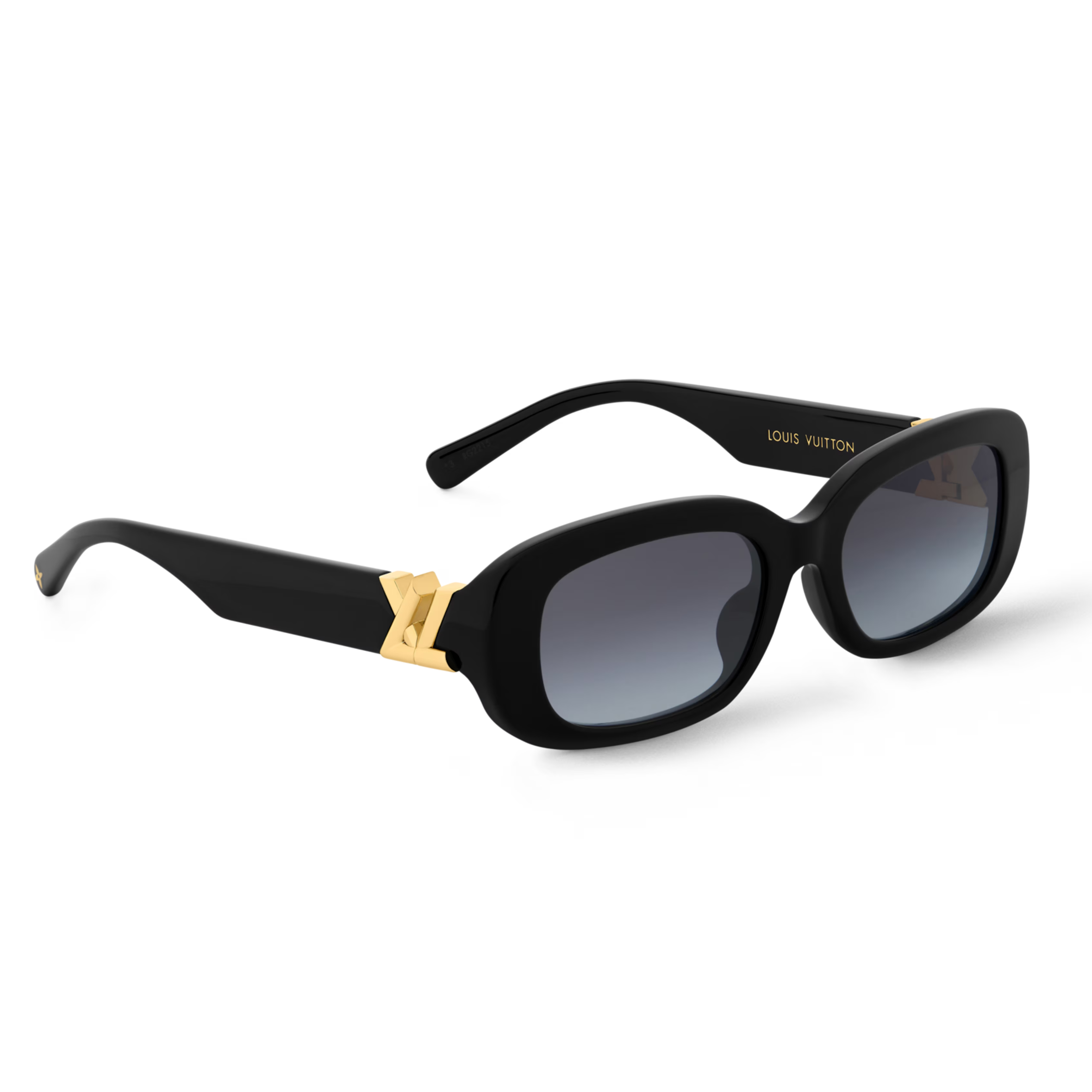 Louis Vuitton Women Oval  Frame Jet Black Sunglasses