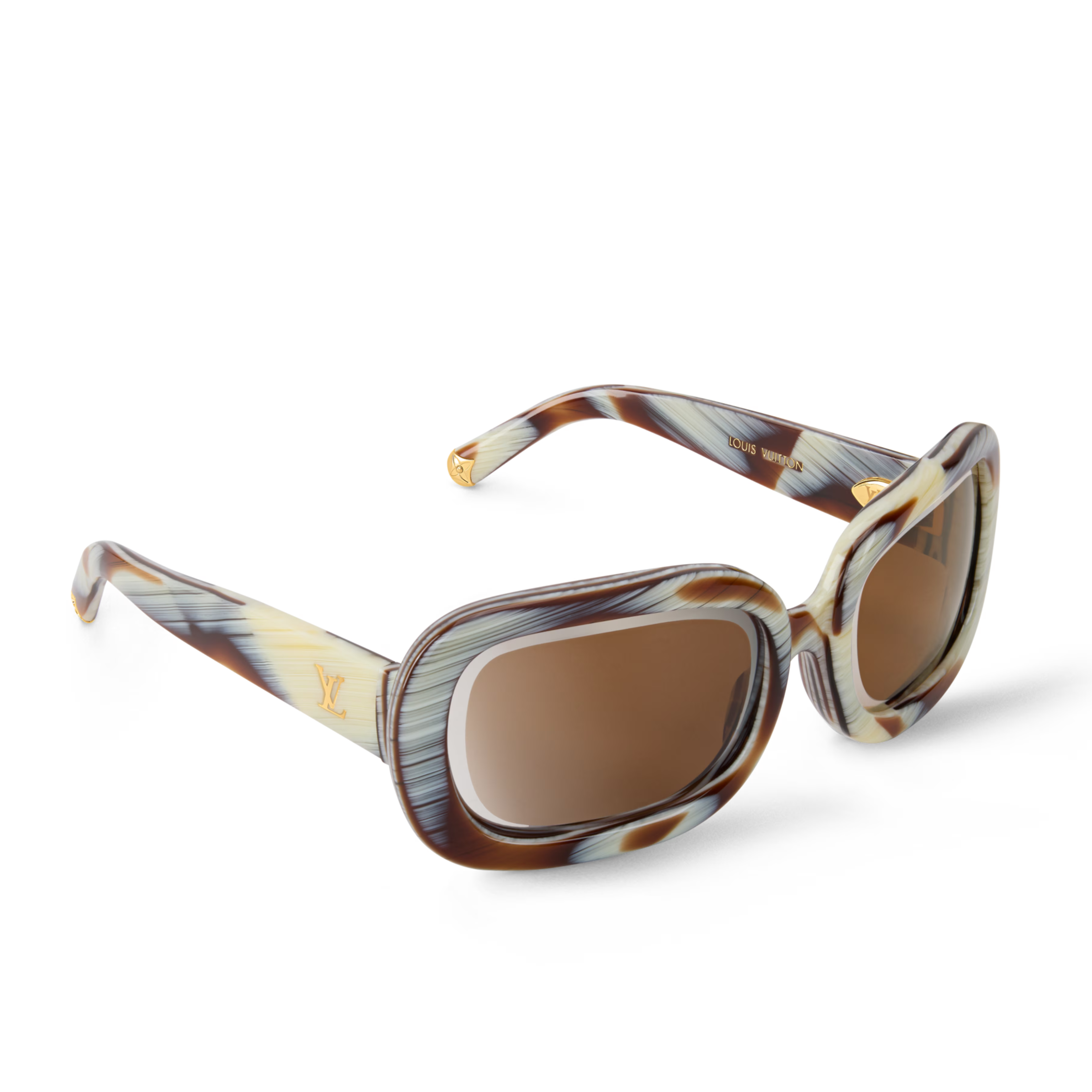 Louis Vuitton Women Square Frame Honey Sunglasses