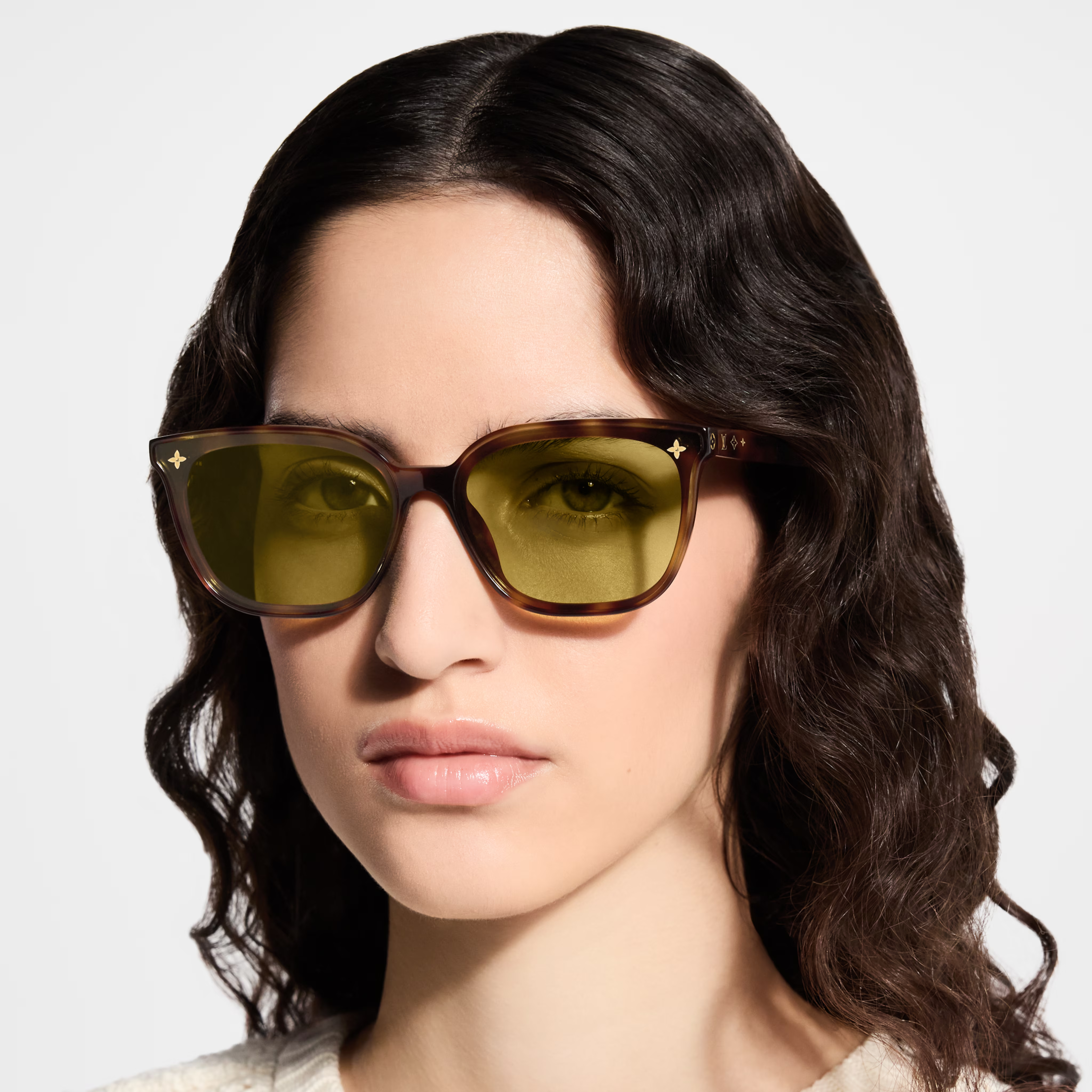 Louis Vuitton Women Rectangle Frame Brown Sunglasses