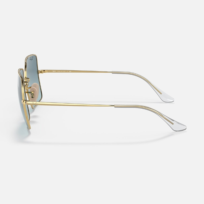Ray Ban Men Square Frame Shiny Metallic Gold Sunglasses