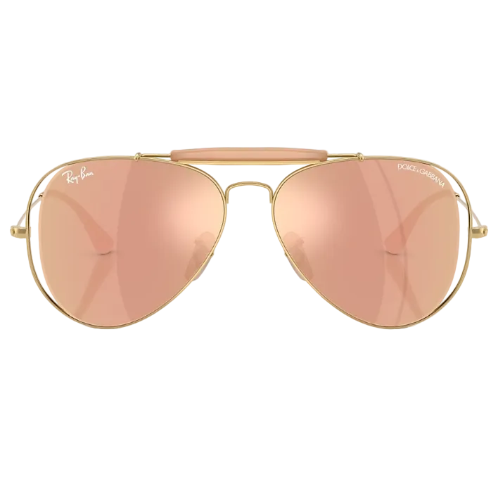Ray Ban Women Pilot Frame Arista Gold Sunglasses
