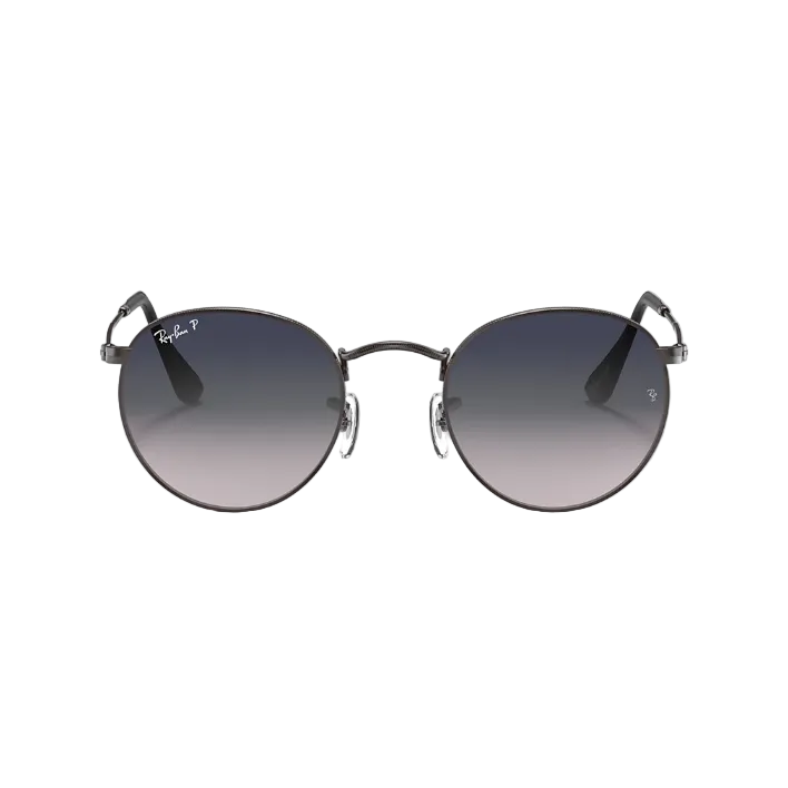Ray Ban Men Round Frame Old Silver Sunglasses