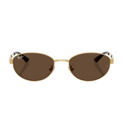 Ray Ban Men Oval Frame Copper Gold Sunglasses