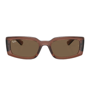 Ray Ban Men Pillow Frame Transparent Dark Brown Sunglasses