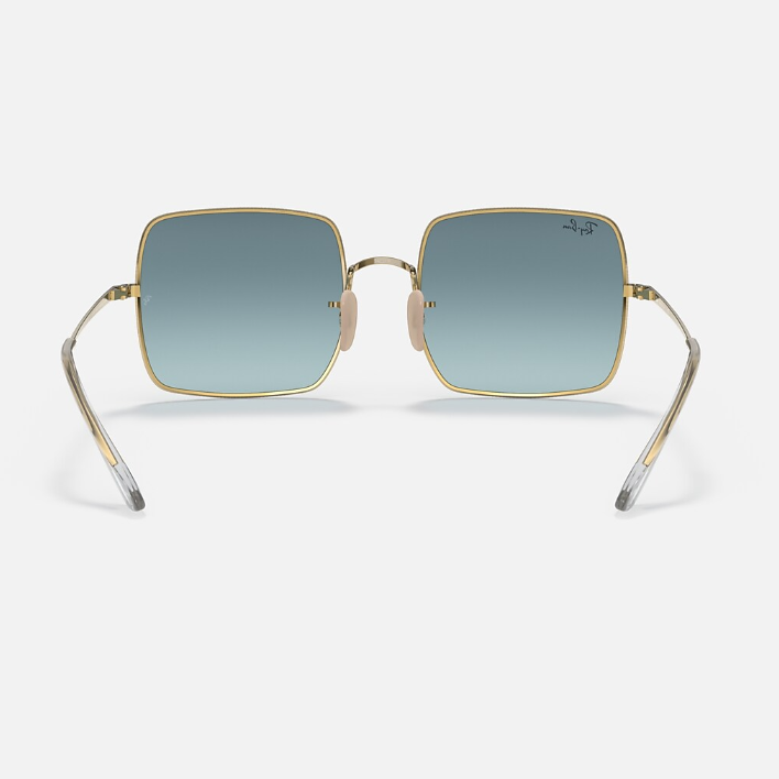 Ray Ban Men Square Frame Shiny Metallic Gold Sunglasses