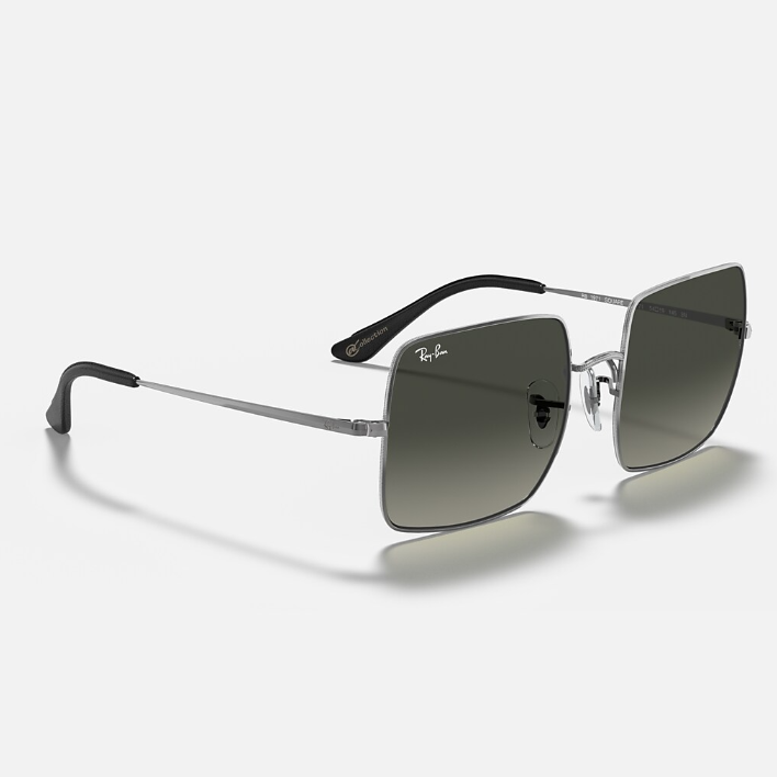 Ray Ban Women Square Frame Ash Silver Sunglasses