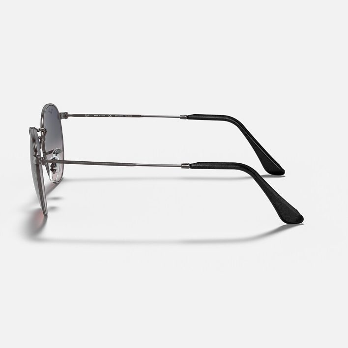 Ray Ban Men Round Frame Old Silver Sunglasses