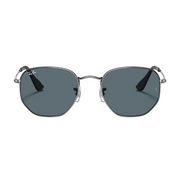 Ray Ban Men Irregular Frame Platinum Silver Sunglasses