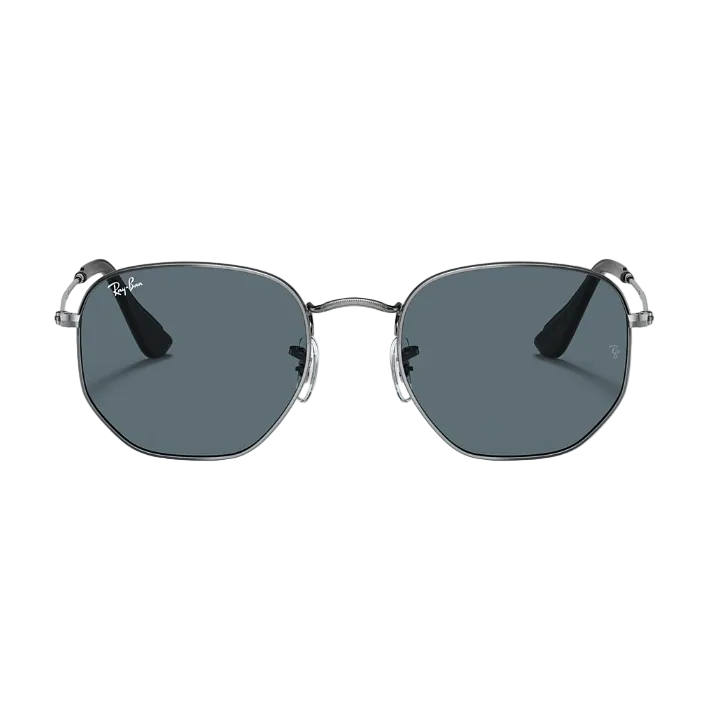 Ray Ban Men Irregular Frame Platinum Silver Sunglasses