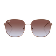 Ray Ban Men Irregular Polished Rose Gold Sunglasses