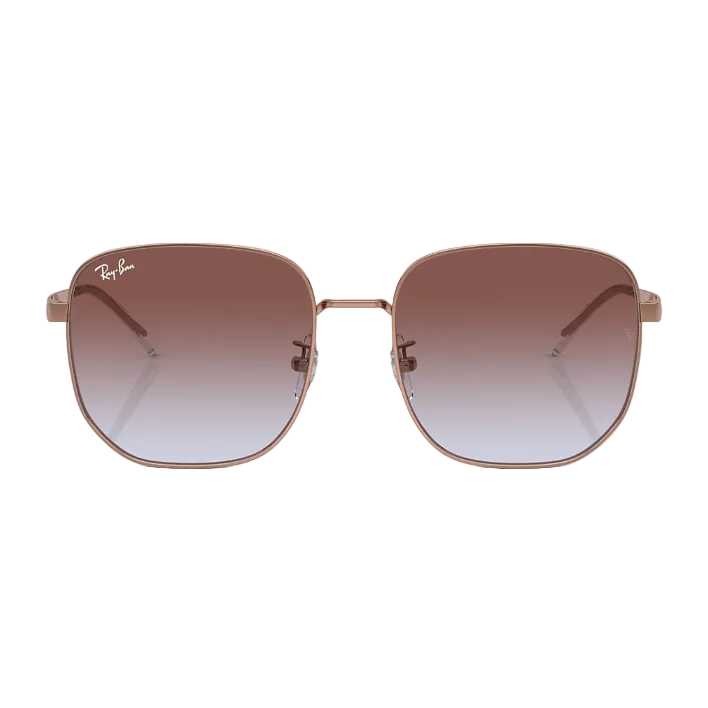 Ray Ban Men Irregular Polished Rose Gold Sunglasses
