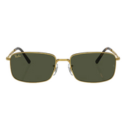 Ray Ban Men Rectangle Frame Mocha Gold Sunglasses