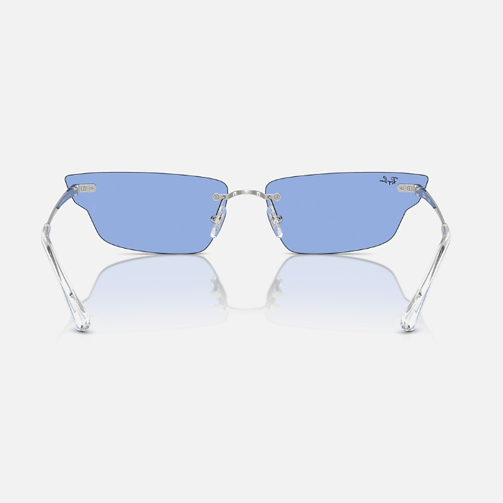 Ray Ban Men Irregular Frame Frost Silver Sunglasses