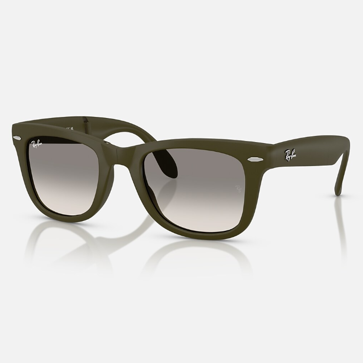 Ray Ban Men Square Frame Matte Military Green Sunglasses