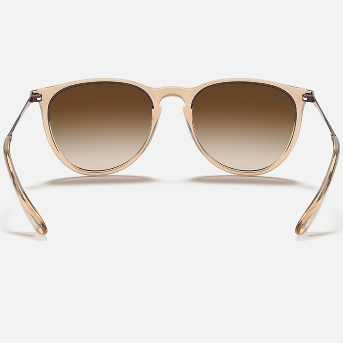 Ray Ban Women  Phantos Frame Polished Transparent Brown Sunglasses