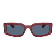 Ray Ban Women Pillow Frame Polished Transparent Red Sunglasses
