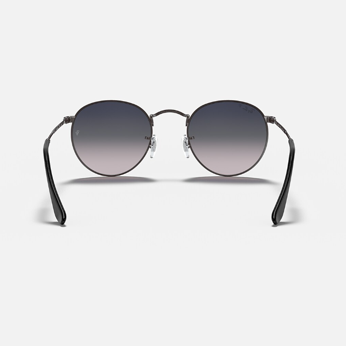 Ray Ban Men Round Frame Old Silver Sunglasses