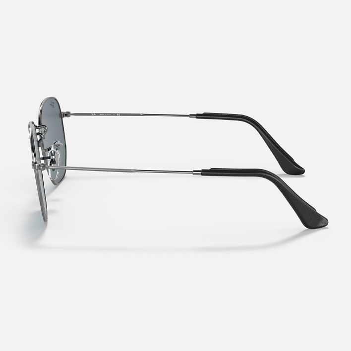 Ray Ban Men Irregular Frame Platinum Silver Sunglasses