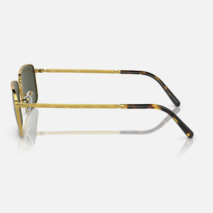 Ray Ban Men Rectangle Frame Mocha Gold Sunglasses