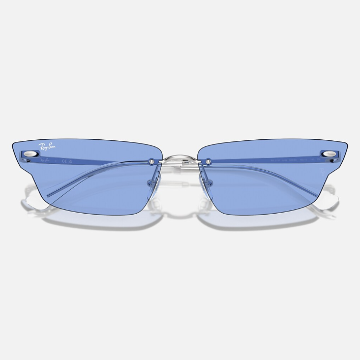 Ray Ban Men Irregular Frame Frost Silver Sunglasses