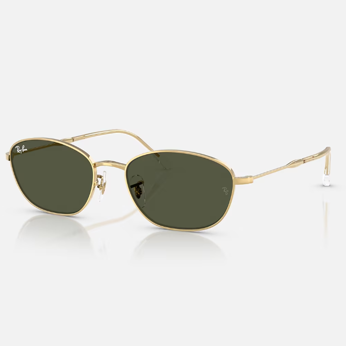 Ray Ban Men Irregular Frame Glitter Gold Sunglasses