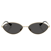 Ray Ban Women Oval Frame Polished Pale Gold Sunglasses