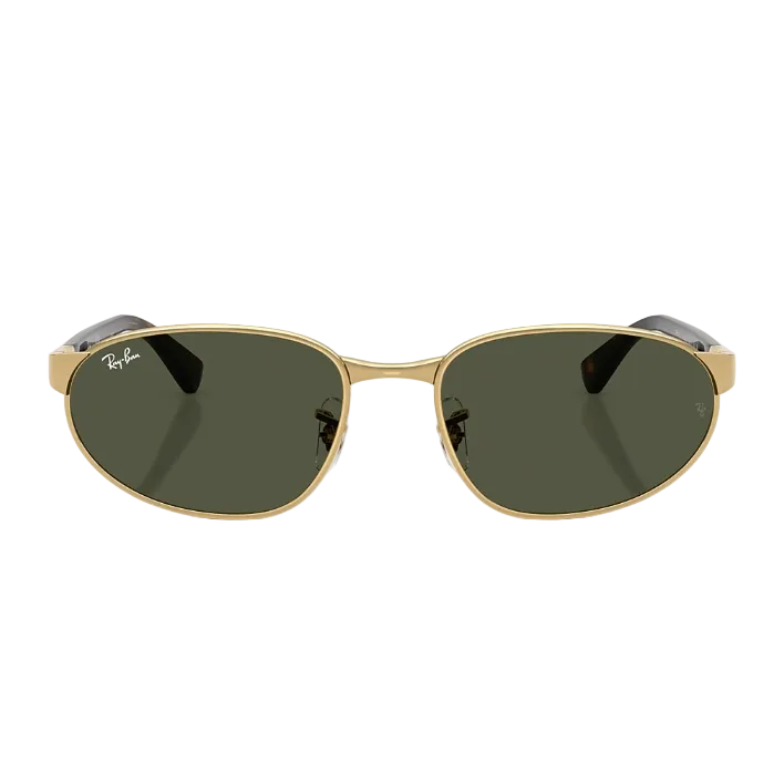 Ray Ban Men Irregular Frame Shimmer Gold Sunglasses