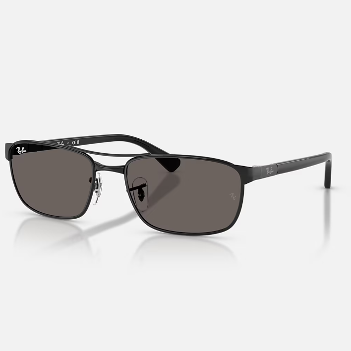 Ray Ban Men Irregular Frame Meteorite Black Sunglasses