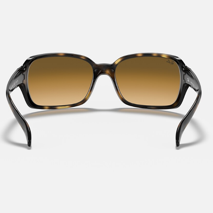 Ray Ban Women Square Frame Polished Light Havana Sunglasses