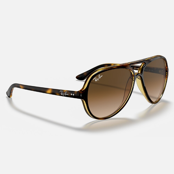 Ray Ban Men Pilot Frame Polished Light Havana Sunglasses