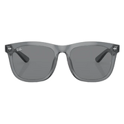 Ray Ban Men Square Polished Transparent Grey Sunglasses