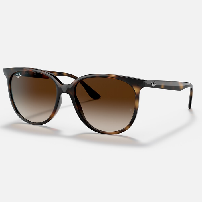 Ray Ban Men Square Frame Polished Havana Sunglasses