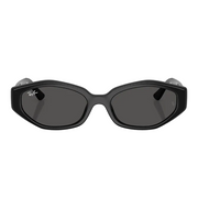 Ray Ban Men Irregular Frame Shiny Polished Black Sunglasses