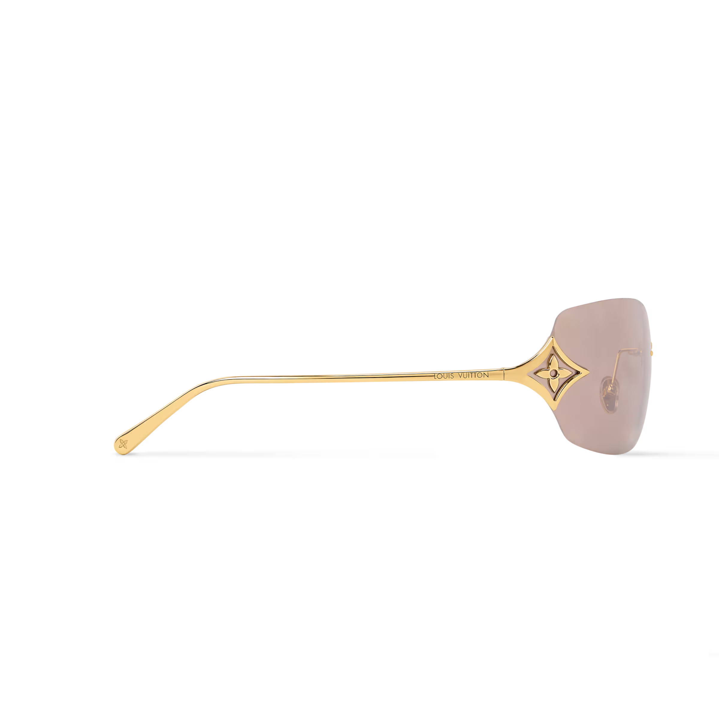 Louis Vuitton Women Rimless Frame Gold Sunglasses