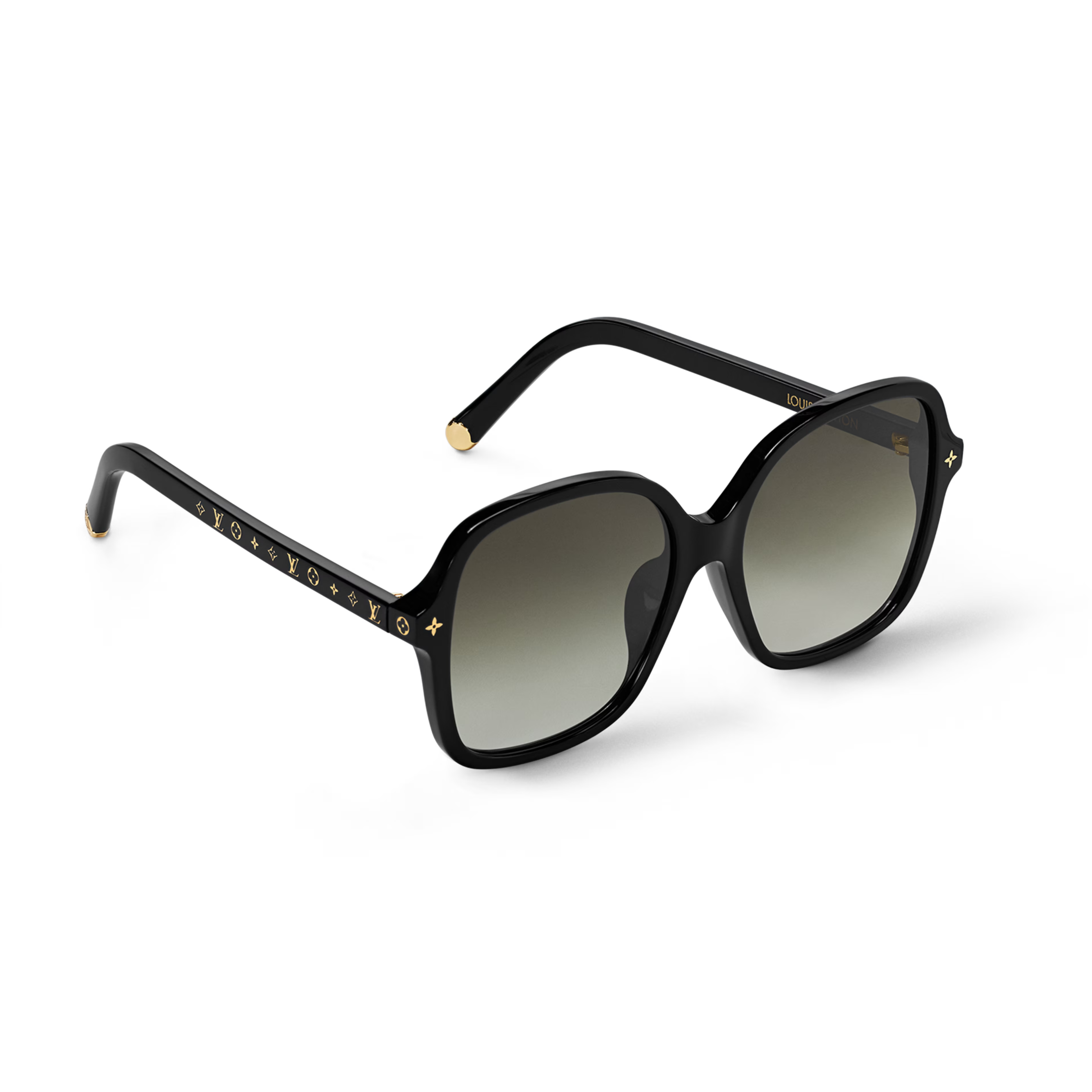 Louis Vuitton Women Square Frame Slate Black Sunglasses