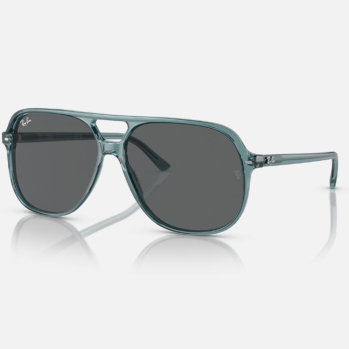 Ray Ban Men Square Frame Transparent Blue Bio Sunglasses