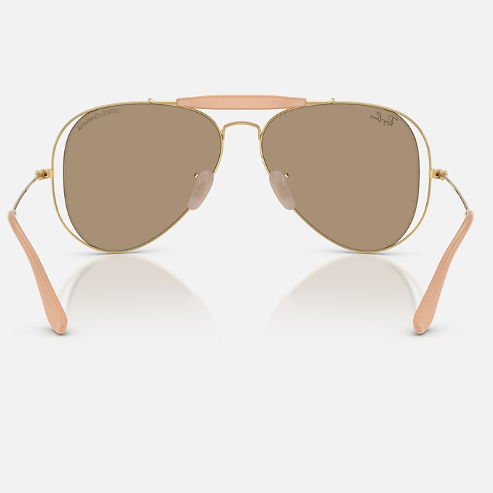 Ray Ban Women Pilot Frame Arista Gold Sunglasses