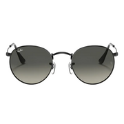 Ray Ban Men Round Frame Volcanic Black Sunglasses