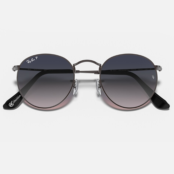 Ray Ban Men Round Frame Old Silver Sunglasses