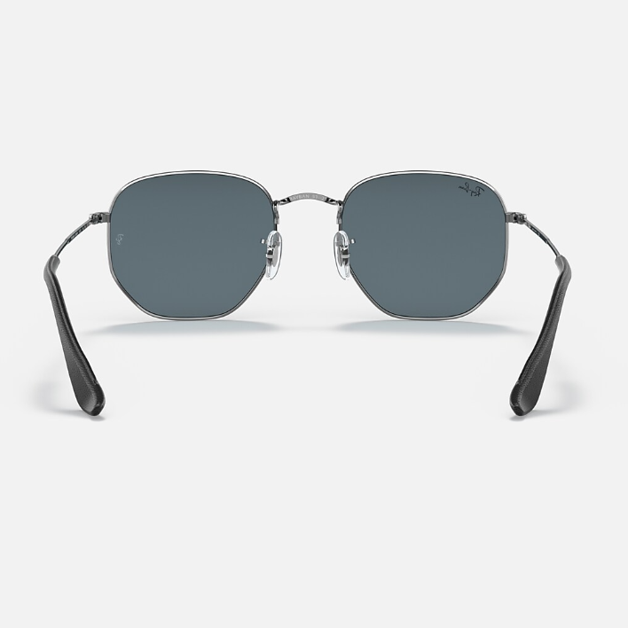 Ray Ban Men Irregular Frame Platinum Silver Sunglasses