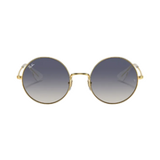 Ray Ban Men Round Frame Royal Gold Sunglasses