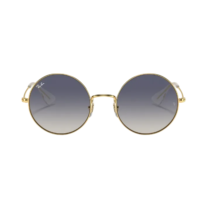 Ray Ban Men Round Frame Royal Gold Sunglasses