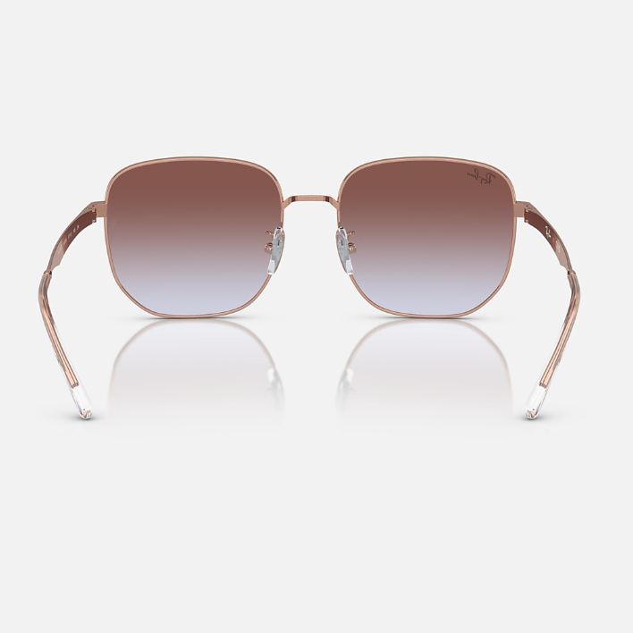 Ray Ban Men Irregular Polished Rose Gold Sunglasses