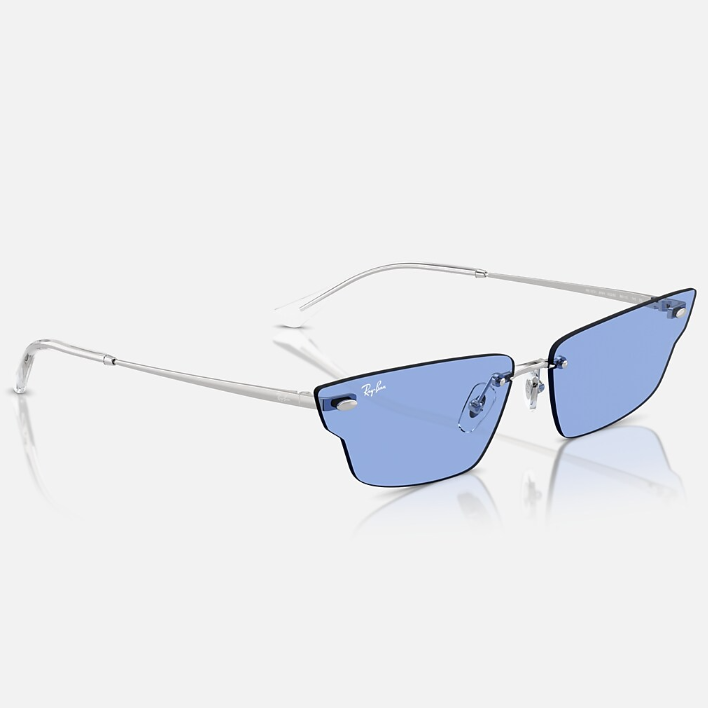 Ray Ban Men Irregular Frame Frost Silver Sunglasses